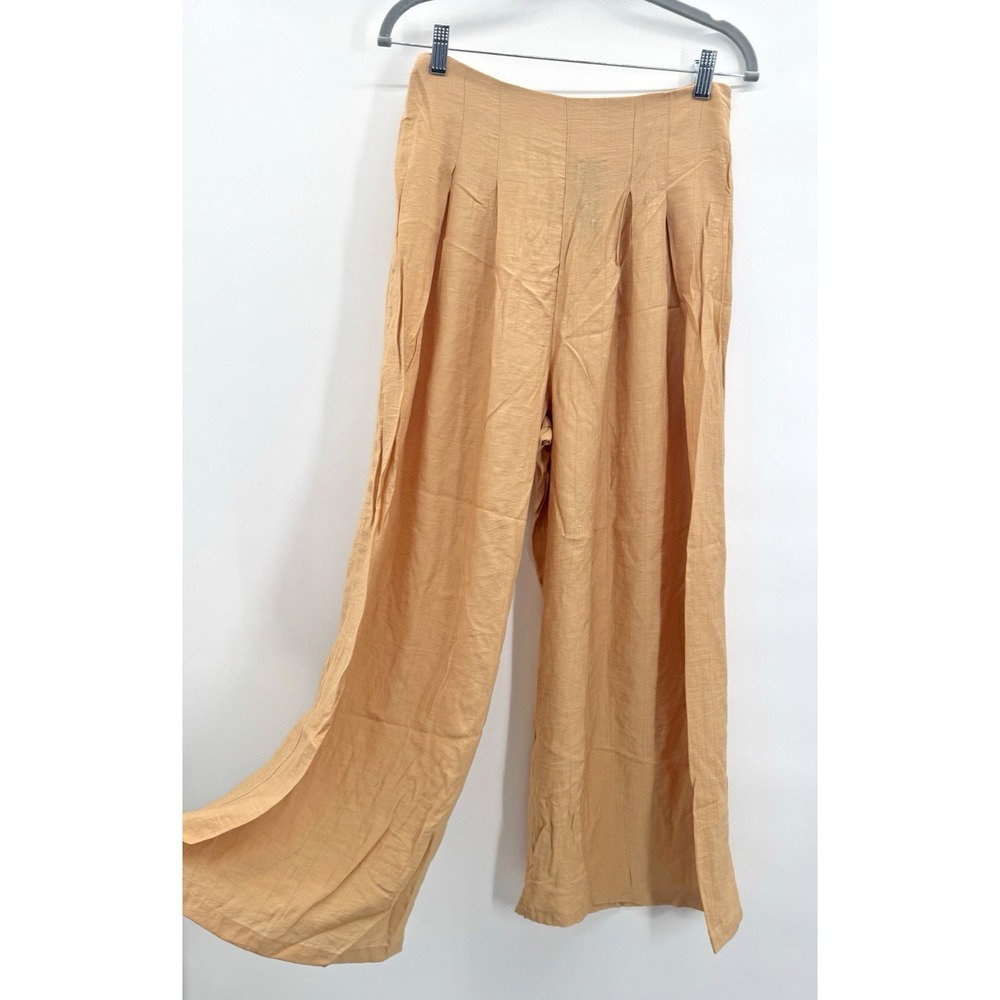 Zanzea Wide Leg Pants Boho High Waisted Medium Baggy Lagenlook Pleated Trouser